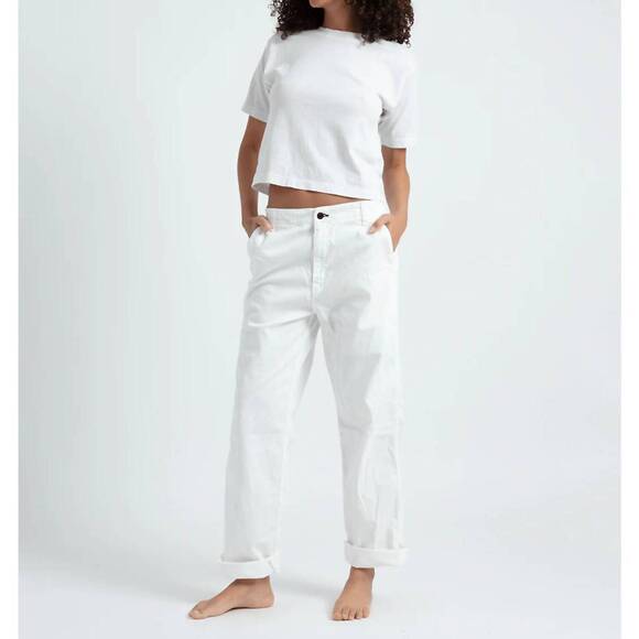 NEW ASKK NY chino twill pant in white